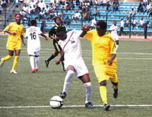 Players during a football match